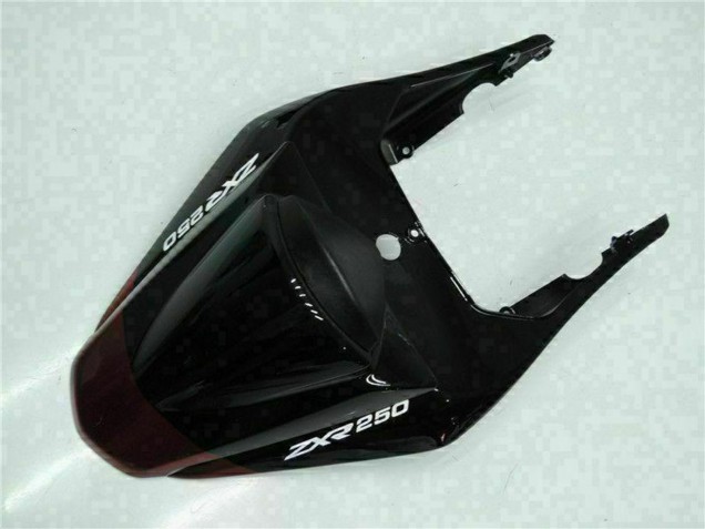 Preisgünstige Kawasaki EX250 Motorrad Verkleidung 2008-2012 - Glanzendes Schwarz Kastanienbraun Rot