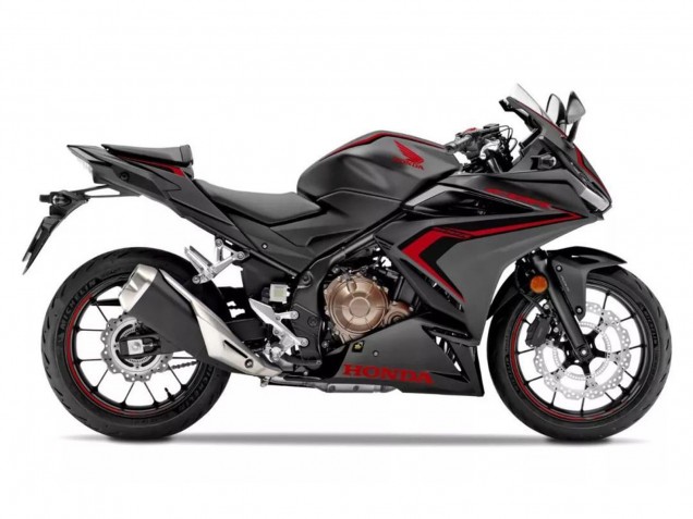 Preisgünstige Honda CBR500R Motorrad Verkleidung 2022-2023 - Matt Schwarz Rot