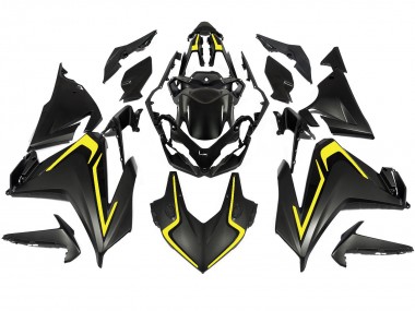 Preisgünstige Honda CBR500R Motorrad Verkleidung 2022-2023 - Matt Schwarz Gelb