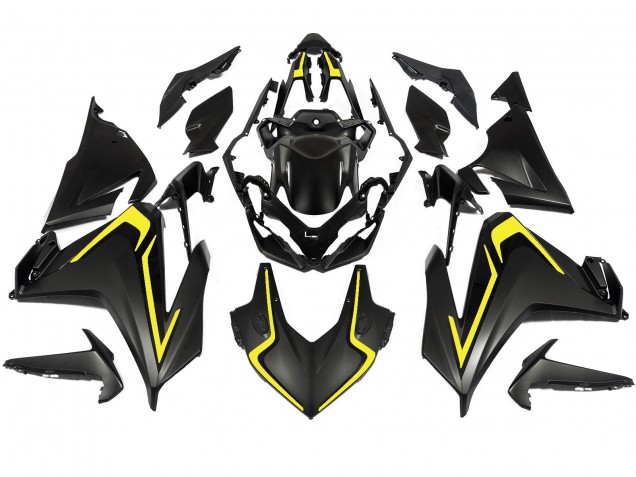 Preisgünstige Honda CBR500R Motorrad Verkleidung 2022-2023 - Matt Schwarz Gelb