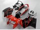 Preisgünstige Honda VFR 800 Motorrad Verkleidung 1998-2001 - Rot Glanzendes Schwarz Streifen