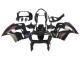 Preisgünstige Honda VFR 800 Motorrad Verkleidung 1998-2001 - Glanzendes Schwarz Rot Aufkleber
