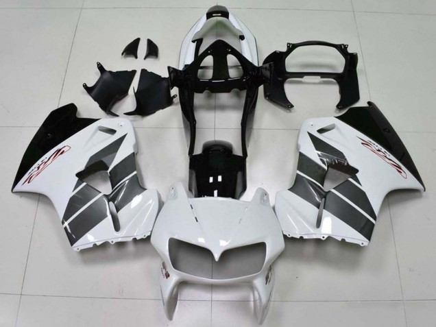 Preisgünstige Honda VFR 800 Motorrad Verkleidung 1998-2001 - Weiss Schwarz