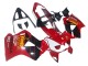 Preisgünstige Honda VFR 800 Motorrad Verkleidung 1998-2001 - Rot Weiss Glanzendes Schwarz Vimto