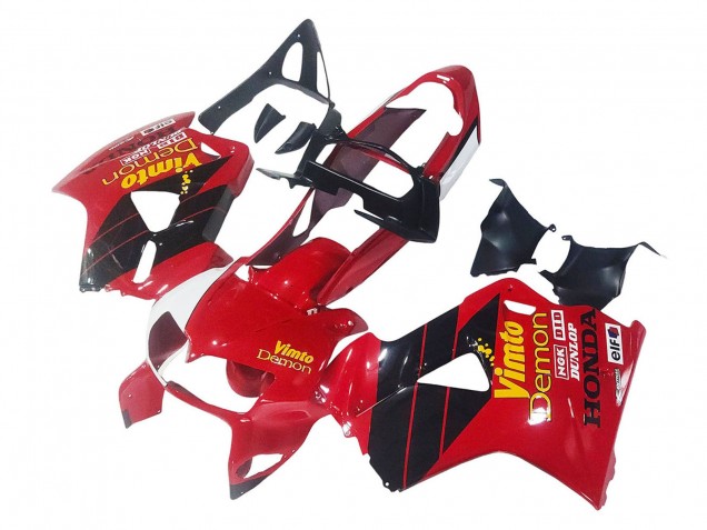 Preisgünstige Honda VFR 800 Motorrad Verkleidung 1998-2001 - Rot Weiss Glanzendes Schwarz Vimto