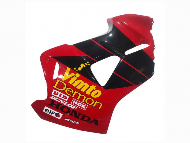 Preisgünstige Honda VFR 800 Motorrad Verkleidung 1998-2001 - Rot Weiss Glanzendes Schwarz Vimto