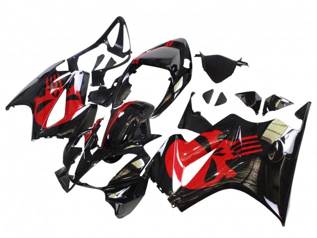 Preisgünstige Honda VFR 800 Motorrad Verkleidung 2002-2013 - Glanzendes Schwarz Rot