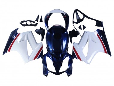 Preisgünstige Honda VFR 800 Motorrad Verkleidung 2002-2013 - Weiss Rot Dunkel Blau