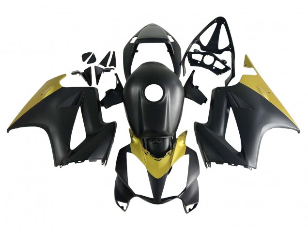 Preisgünstige Honda VFR 800 Motorrad Verkleidung 2002-2013 - Gelb Matt Schwarz