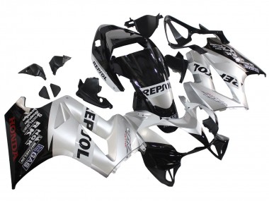 Preisgünstige Honda VFR 800 Motorrad Verkleidung 2002-2013 - Silber Glanzendes Schwarz Repsol
