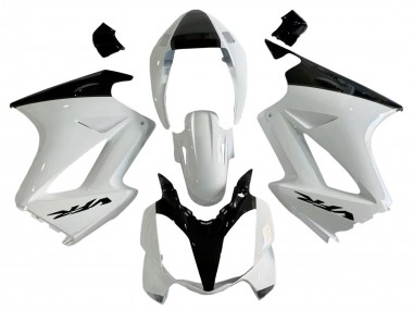 Preisgünstige Honda VFR 800 Motorrad Verkleidung 2002-2013 - Perl Weiss Glanzendes Schwarz Aufkleber