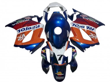 Preisgünstige Honda VFR 800 Motorrad Verkleidung 2002-2013 - Weiss Orange Blau Repsol