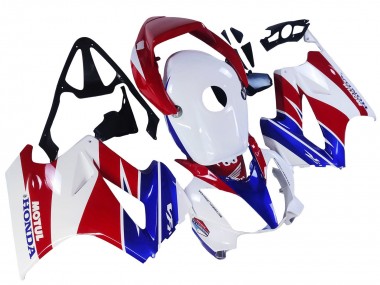 Preisgünstige Honda VFR 800 Motorrad Verkleidung 2002-2013 - Weiss Rot Blau Motul