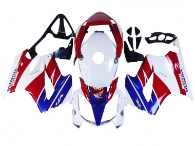 Preisgünstige Honda VFR 800 Motorrad Verkleidung 2002-2013 - Weiss Rot Blau Motul
