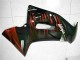 Preisgünstige Kawasaki EX650 Motorrad Verkleidung 2006-2008 - Glanzendes Schwarz Rot Flamme
