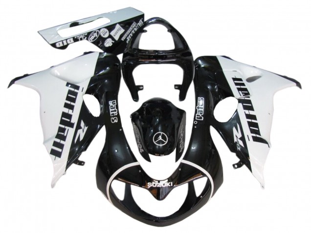 Preisgünstige Suzuki TL1000R Motorrad Verkleidung 1998-2003 - Glanzendes Schwarz Weiss Jordan