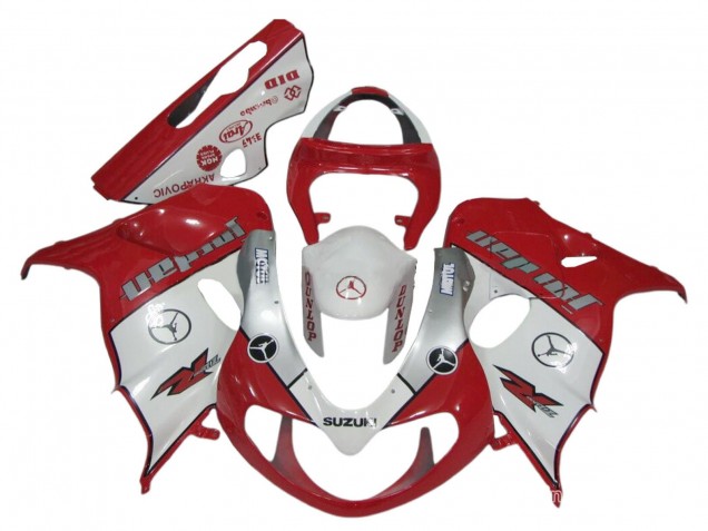 Preisgünstige Suzuki TL1000R Motorrad Verkleidung 1998-2003 - Rot Weiss Silber Jordan Motul Dunlop