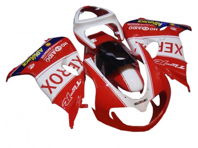Preisgünstige Suzuki TL1000R Motorrad Verkleidung 1998-2003 - Weiss Rot Schwarz Xerox