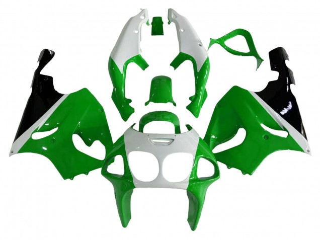 Preisgünstige Kawasaki ZX7R Motorrad Verkleidung 1996-2003 - Weiss Grun Schwarz