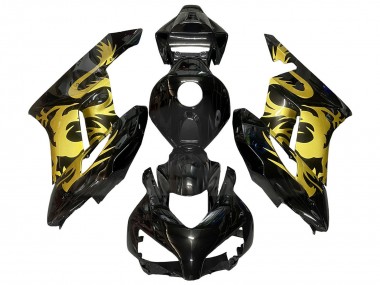 Preisgünstige Honda CBR1000RR Motorrad Verkleidung 2004-2005 - Gold Glanzendes Schwarz Dragon