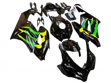 Preisgünstige Honda CBR1000RR Motorrad Verkleidung 2004-2005 - Glanzendes Schwarz Gelb Grun Monster