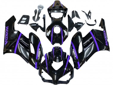 Preisgünstige Honda CBR1000RR Motorrad Verkleidung 2004-2005 - Glanzendes Schwarz Lila Streifen