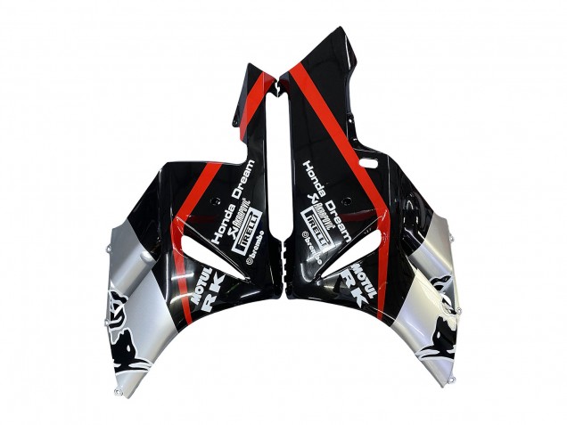 Preisgünstige Honda CBR1000RR Motorrad Verkleidung 2004-2005 - Silber Glanzendes Schwarz Rot Streifen