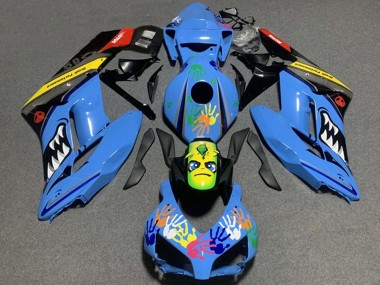 Preisgünstige Honda CBR1000RR Motorrad Verkleidung 2004-2005 - Blau Gelb Schwarz Rot Hai