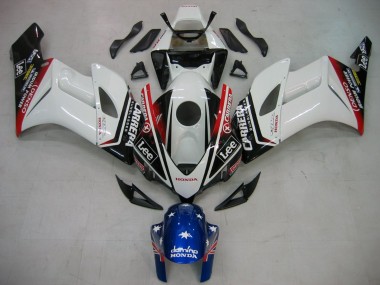 Preisgünstige Honda CBR1000RR Motorrad Verkleidung 2004-2005 - Weiss Blau Rot Glanzendes Schwarz Stern Carrera Lee