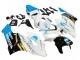 Preisgünstige Honda CBR1000RR Motorrad Verkleidung 2004-2005 - Weiss Hellblau Gelb Schwarz Konica Minolta