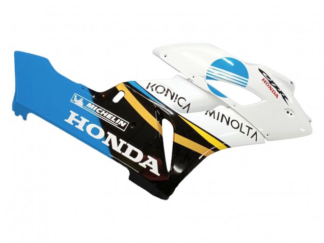 Preisgünstige Honda CBR1000RR Motorrad Verkleidung 2004-2005 - Weiss Hellblau Gelb Schwarz Konica Minolta