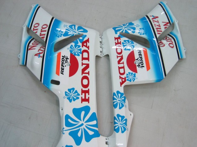 Preisgünstige Honda CBR1000RR Motorrad Verkleidung 2004-2005 - Weiss Blau Schnee Nastro Azzurro 46