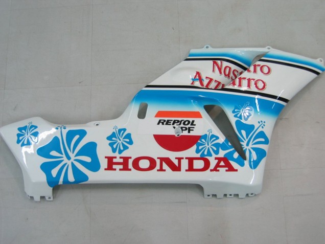Preisgünstige Honda CBR1000RR Motorrad Verkleidung 2004-2005 - Weiss Blau Schnee Nastro Azzurro 46
