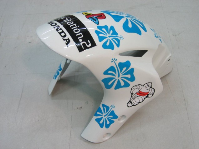Preisgünstige Honda CBR1000RR Motorrad Verkleidung 2004-2005 - Weiss Blau Schnee Nastro Azzurro 46