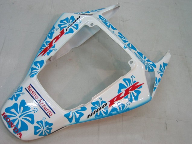 Preisgünstige Honda CBR1000RR Motorrad Verkleidung 2004-2005 - Weiss Blau Schnee Nastro Azzurro 46