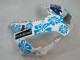 Preisgünstige Honda CBR1000RR Motorrad Verkleidung 2004-2005 - Weiss Blau Schnee Nastro Azzurro 46