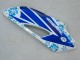 Preisgünstige Honda CBR1000RR Motorrad Verkleidung 2004-2005 - Weiss Blau Schnee Nastro Azzurro 46