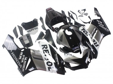 Preisgünstige Honda CBR1000RR Motorrad Verkleidung Kit 2004-2005 - Silber Weiss Glanzendes Schwarz Repsol