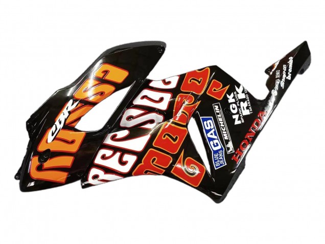 Preisgünstige Honda CBR1000RR Motorrad Verkleidung 2004-2005 - Gelb Orange Glanzendes Schwarz Repsol Rossi 46