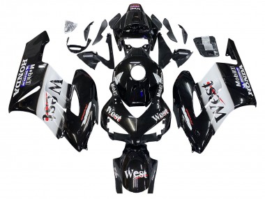 Preisgünstige Honda CBR1000RR Motorrad Verkleidung 2004-2005 - Glanzendes Schwarz Weiss West