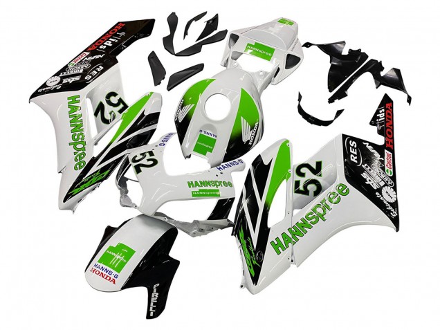 Preisgünstige Honda CBR1000RR Motorrad Verkleidung 2004-2005 - Weiss Grun Glanzendes Schwarz Hannspree 52