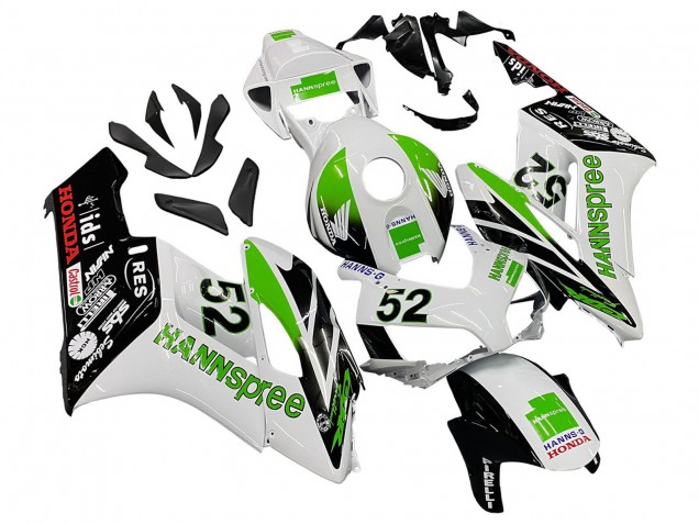 Preisgünstige Honda CBR1000RR Motorrad Verkleidung 2004-2005 - Weiss Grun Glanzendes Schwarz Hannspree 52