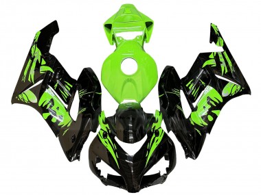 Preisgünstige Honda CBR1000RR Motorrad Verkleidung 2004-2005 - Grun Glanzendes Schwarz