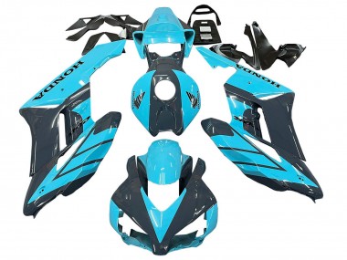 Preisgünstige Honda CBR1000RR Motorrad Verkleidung 2004-2005 - Hellblau Glanzendes Schwarz