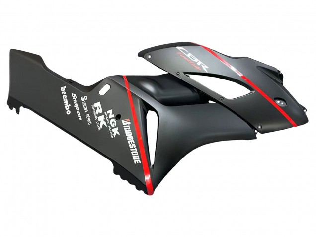 Preisgünstige Honda CBR1000RR Motorrad Verkleidung 2004-2005 - Glanzendes Schwarz Glanzendes Grau Rot Streifen