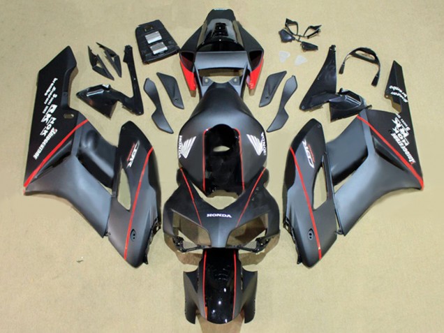 Preisgünstige Honda CBR1000RR Motorrad Verkleidung 2004-2005 - Glanzendes Schwarz Glanzendes Grau Rot Streifen
