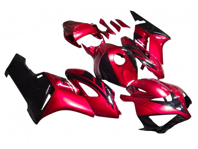 Preisgünstige Honda CBR1000RR Motorrad Verkleidung 2004-2005 - Rot Glanzendes Schwarz Streifen