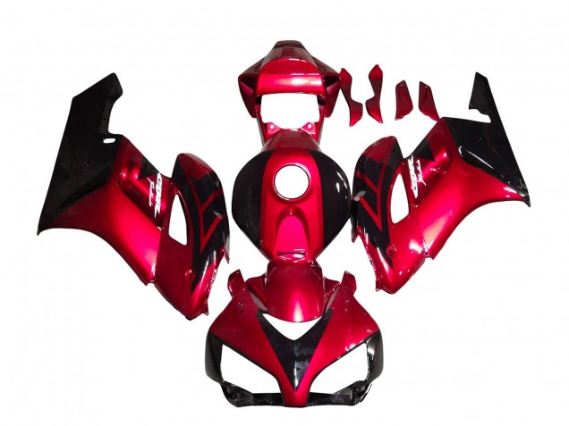 Preisgünstige Honda CBR1000RR Motorrad Verkleidung 2004-2005 - Rot Glanzendes Schwarz Streifen