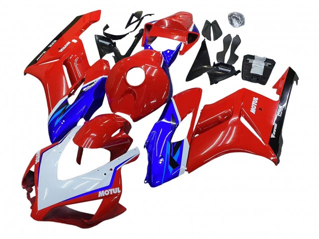 Preisgünstige Honda CBR1000RR Motorrad Verkleidung 2004-2005 - Rot Blau Weiss Schwarz Motul