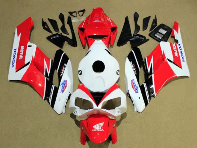 Preisgünstige Honda CBR1000RR Motorrad Verkleidung 2004-2005 - Weiss Rot Matt Schwarz Motul